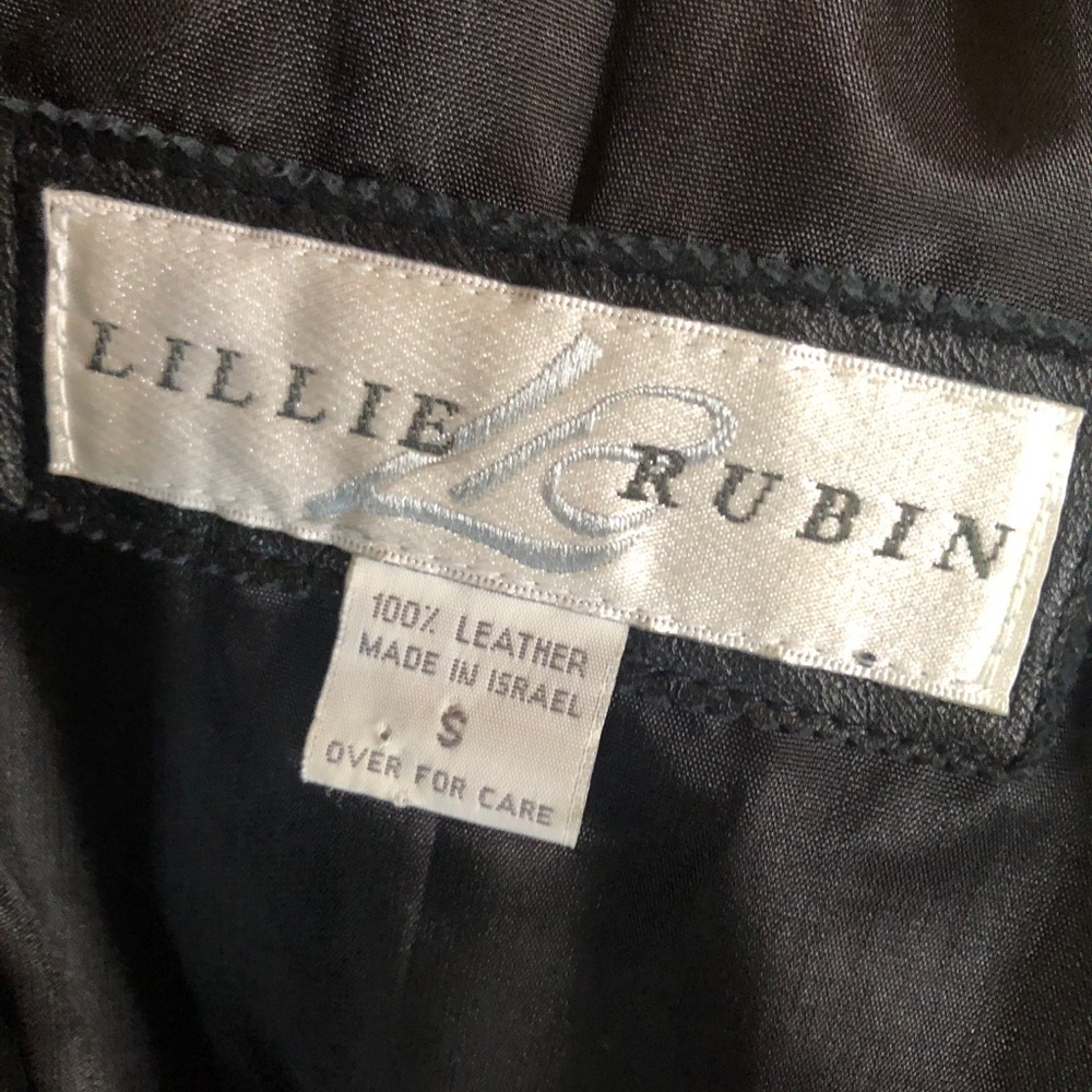 Lillie Rubin leather military jacket - Picture 5 of 8